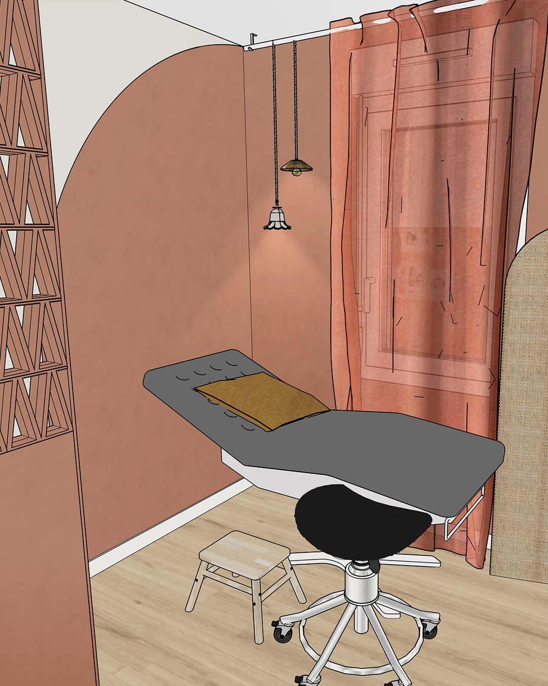 solaire-studio-portfolio-projet-cabinet-sage-femme-rossilhon-vue-3D-espace-auscultation