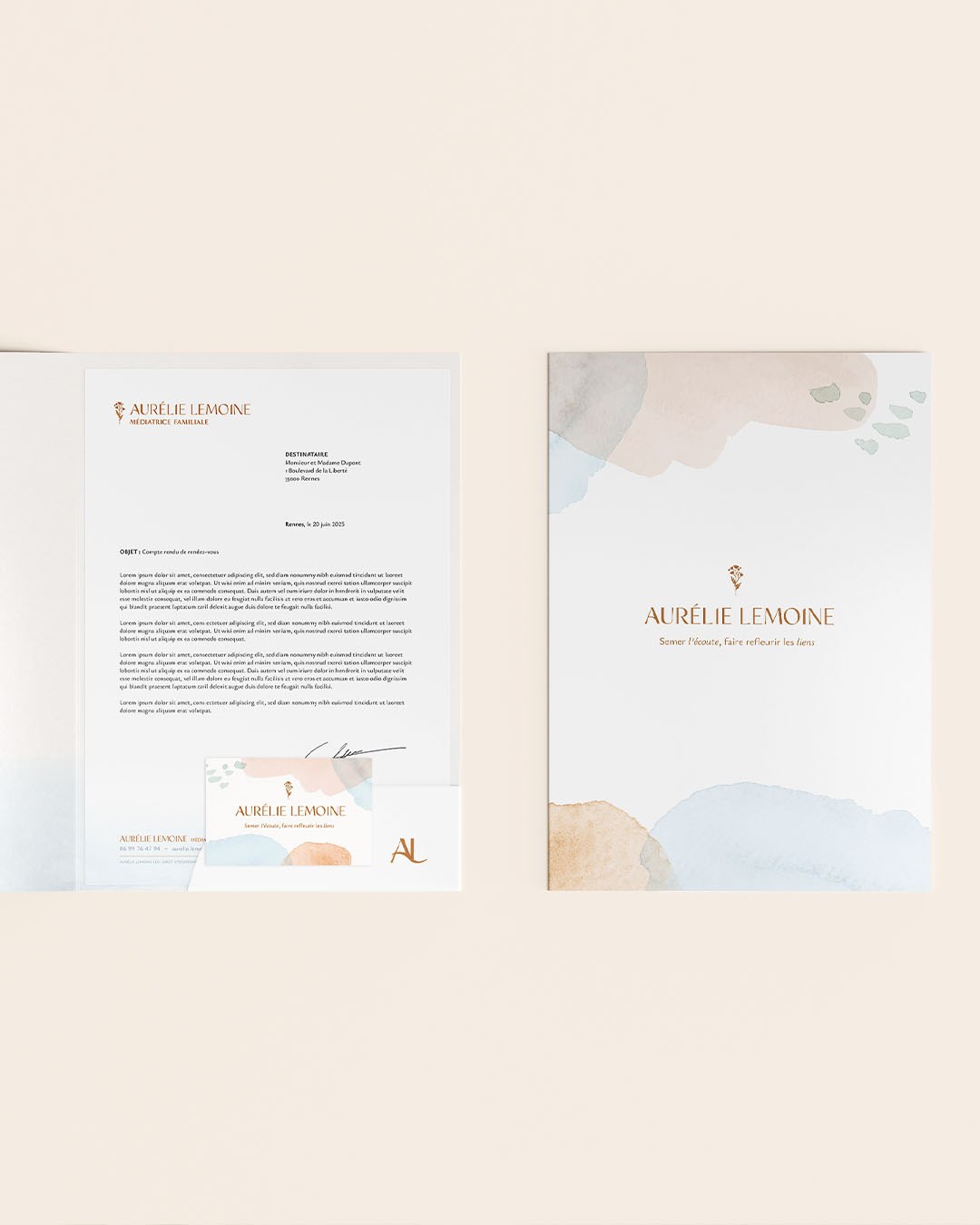 solaire-studio-portfolio-projet-aurelie-lemoine-mediatrice-familiale-papeterie-bureau