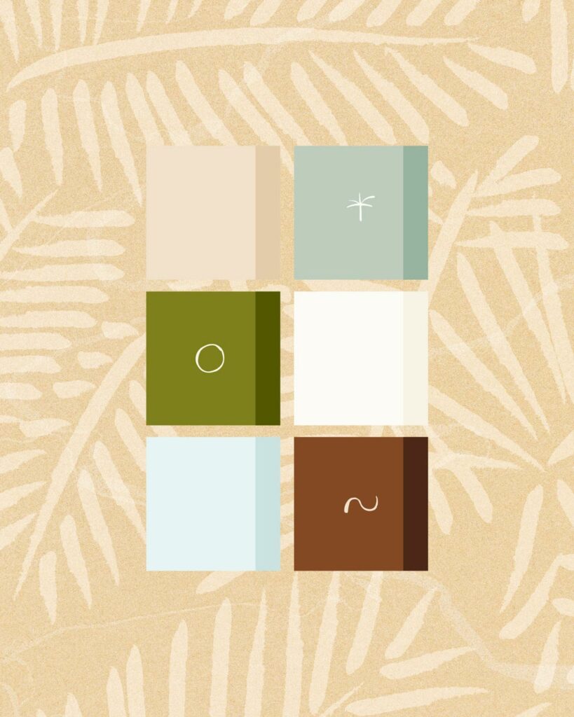 Palette de couleurs tropicales
